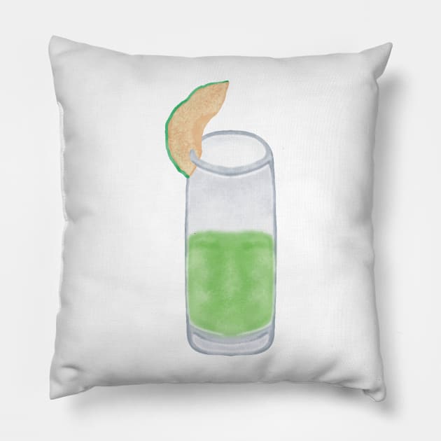 Avocado Juice Lover Pillow by Aisiiyan