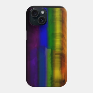 Dusty Dark Rainbow striped abstract Phone Case