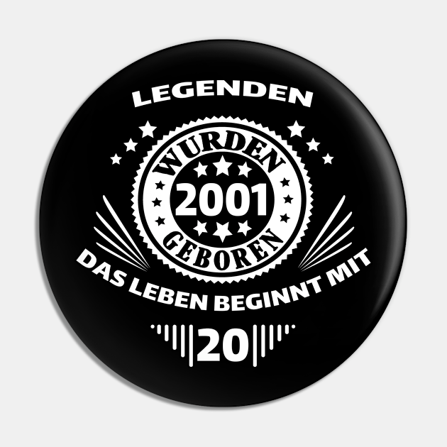 20. Geburtstag lustige Sprüche 2000 20 Geburtstag Pin TeePublic