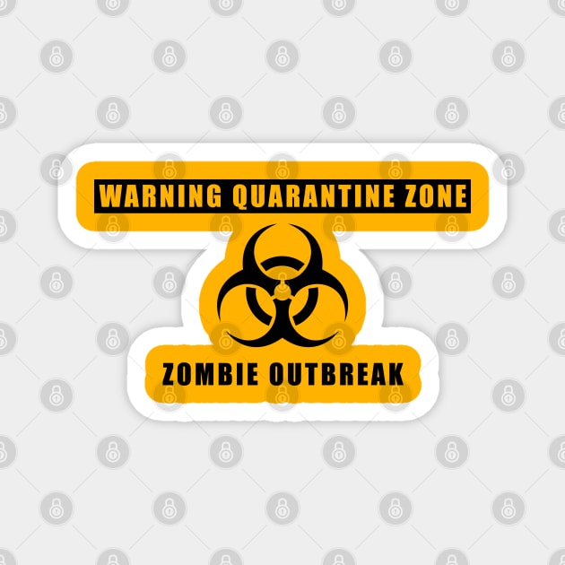 Zombie Outbreak Magnet by Kaztiel