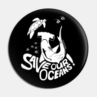 Save Our Oceans! - white Pin