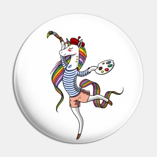 Unicorn Painting Artist Pin