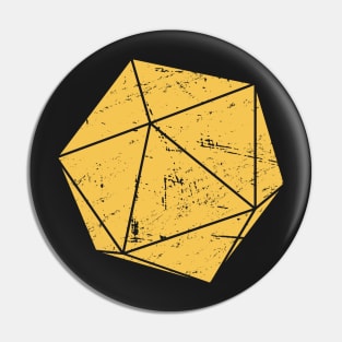 Retro Distressed Soviet D20 | Roleplaying Game Pin