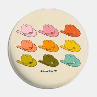 Rainbow Cowboy Hats Pin