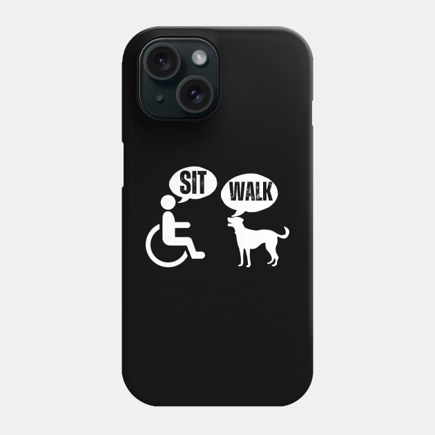 Funny wheelchair humor joke - Sit Walk Phone Case by aesthetice1