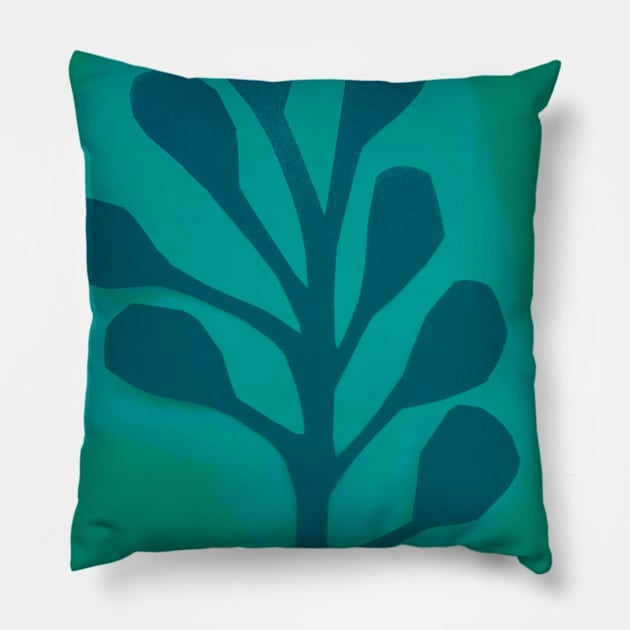 Honesty plant paper cut Pillow by The Mindful Baked Bean