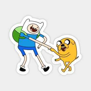 Finn and Jake fist bump Adventure Time Magnet