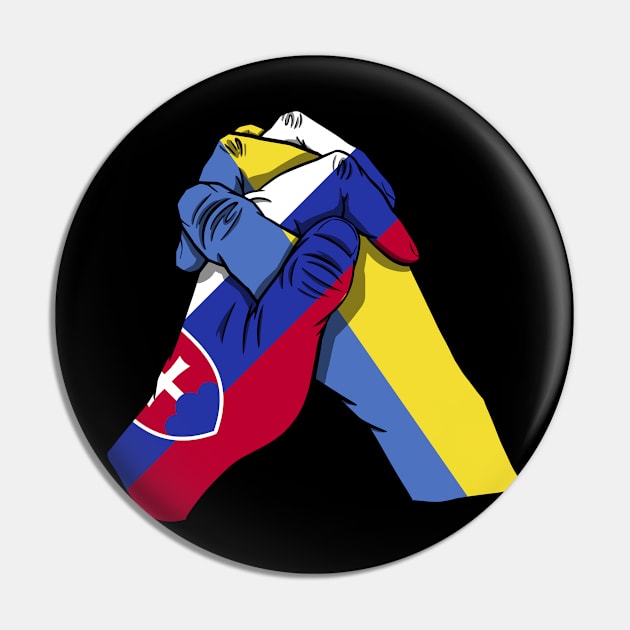 Slovakia and Ukraine Flags Holding Hands Ukraine Slovakia Roots Pin by BramCrye