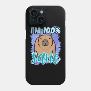 I'm 100% Sane Funny Capybara Design Phone Case