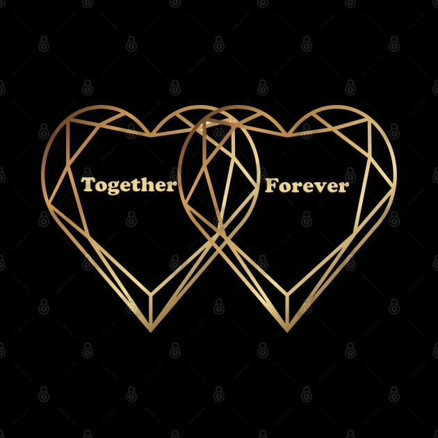 Together Forever Metallic Hearts by ToochArt