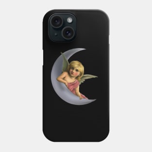 Angel and moon artwork Phone Case