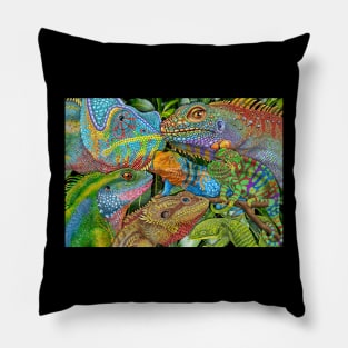 Reptile Collage Pillow