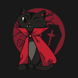 Black Vampire Cat T-Shirt