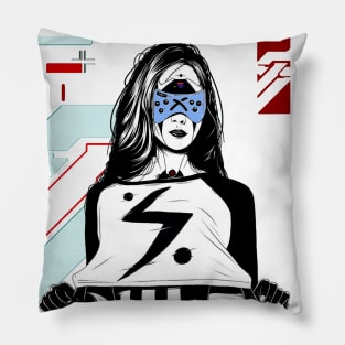 Vaporwave Cyberpunk Pillow