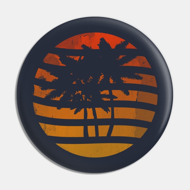 Palm Trees Cool Abstract Sunset Grunge Pin by ddtk