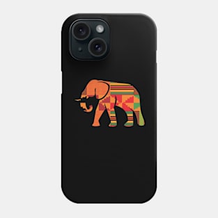 Elephant Animal with African Kente Pattern Phone Case