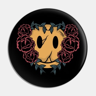 Smile and rose Pin