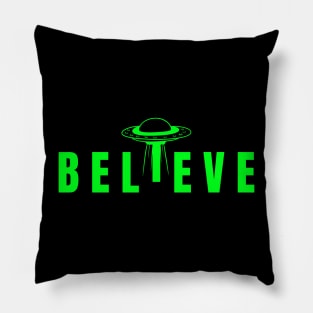 Alien Lover UFO Abduction Believe Pillow