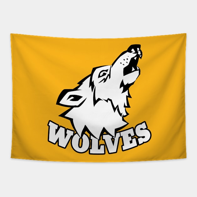 Wolves Mascot Tapestry by Generic Mascots