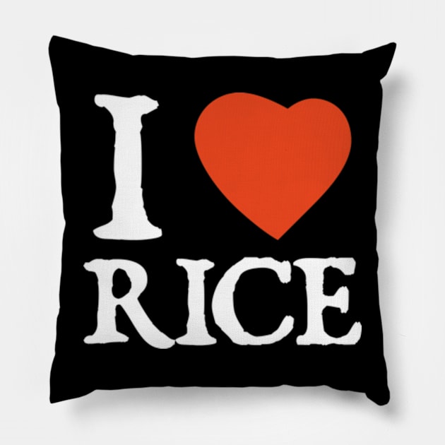 I Love I Heart Rice Pillow by  hal mafhoum?