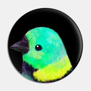 Green Headed Tanager Bird Pin