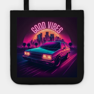 Good vibes - retro positive road trip Tote