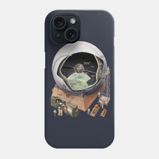 Fred Freeman space flight simulator cutaway illustration Phone Case