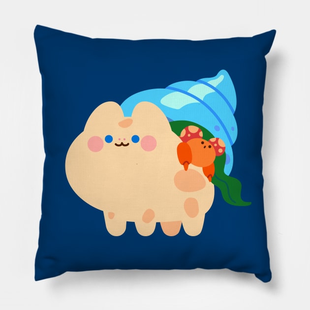 Ocean Reptile Pillow by giraffalope