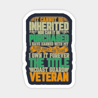 Title earned - Coast Guard Veteran Magnet