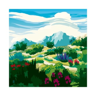 Colorful Mountain Landscape T-Shirt