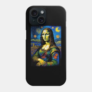 Mona Lisa in Gogh version Phone Case