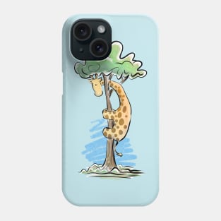 Giraffe in a tree Phone Case