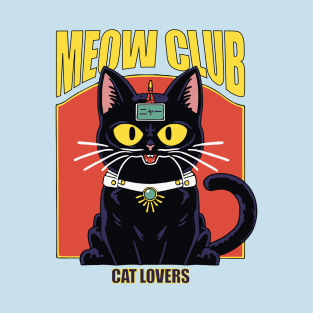 Meow club. Cat lovers T-Shirt