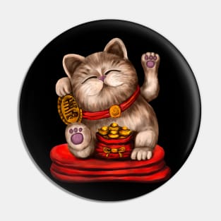 Cute Maneki-neko cat Pin