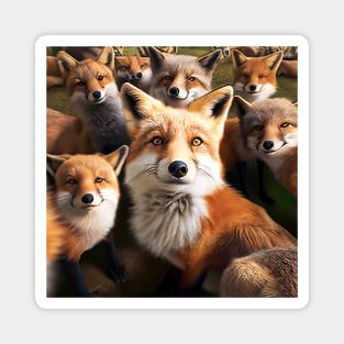 Fox Wild Wild Nature Funny Happy Humor Photo Selfie Magnet