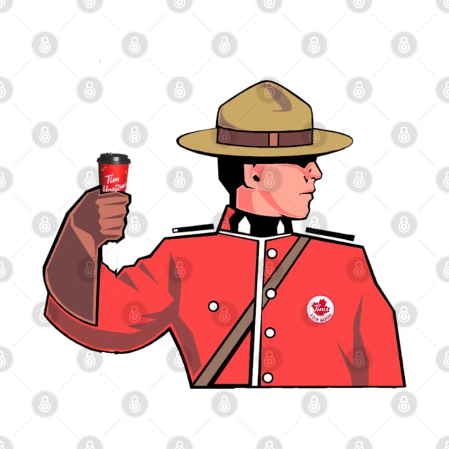 Mountie on a Timmies Run by Notfit2wear