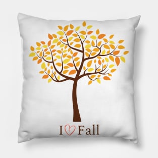 I Love Fall Autumn Design Pillow