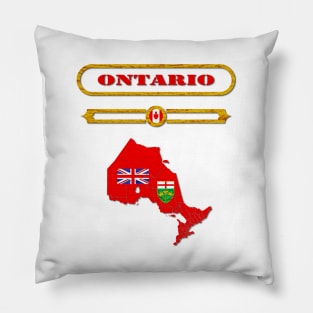 ONTARIO, CANADA, MAP OF ONTARIO. SAMER BRASIL Pillow