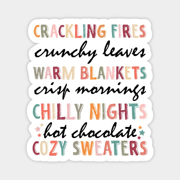 Fall Autumn Season Magnet by The WYLD Tribe