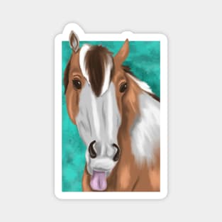 Funny horse drawing Magnet