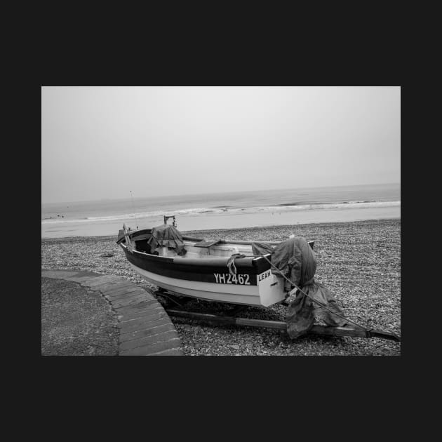 Traditional fishing boat on Cromer Beach on the Norfolk coast by yackers1