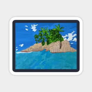 tropical island Magnet