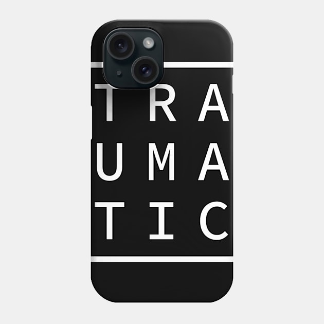 TRAUMATIC Define Me Word Simple Classic Square Box Phone Case by porcodiseno