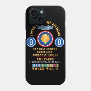 106th Infantry Regiment, VIII Corps - Central Europe - Rhineland EUR WWII w EUR SVC X 300 Phone Case