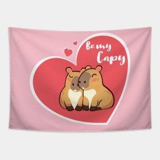 Capybaras in love Tapestry