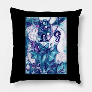 Goth Girl From Outer Space W/ Robot Monster Pillow