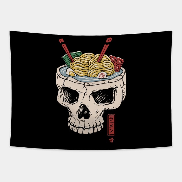 Ramen Brain Tapestry by Vincent Trinidad Art