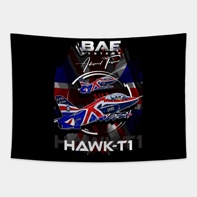 BAE Systems Hawk T1 RAF advanced trainer Aircraft Tapestry by aeroloversclothing