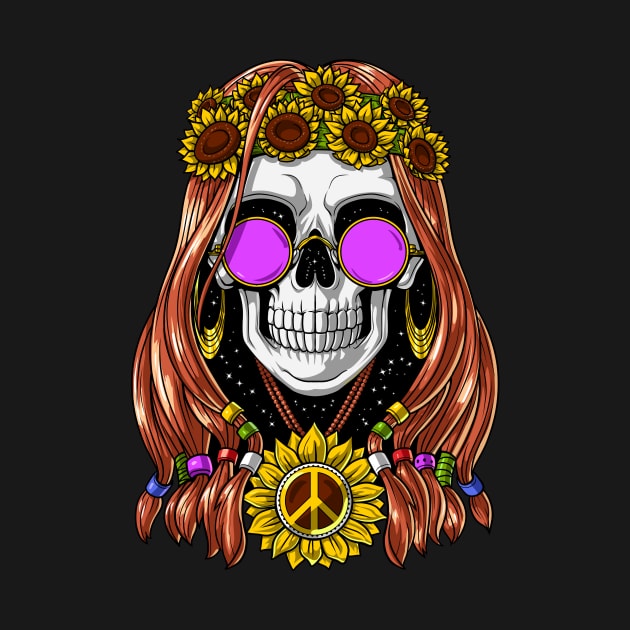 Hippie Skull by underheaven