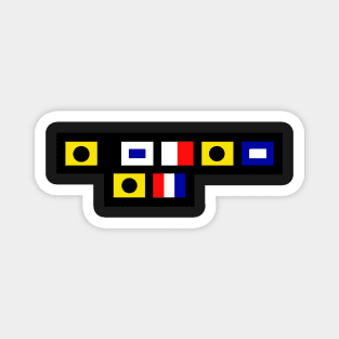 “I Ship It” Nautical Flags Magnet